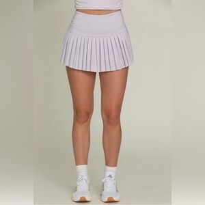 Light Purple Gold Hinge Pleated Tennis Skirt